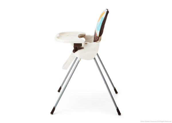 Delta Children Beginnings High Chair in Novel Ideas Full Left Side View, Leg Option 2