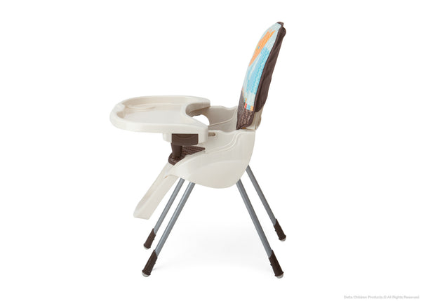 Delta Children Beginnings High Chair in Novel Ideas Full Left Side View, Leg Option 1